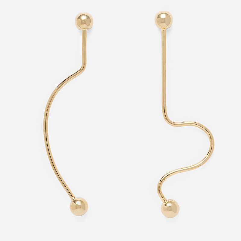 XL Barbell Earrings in Gold