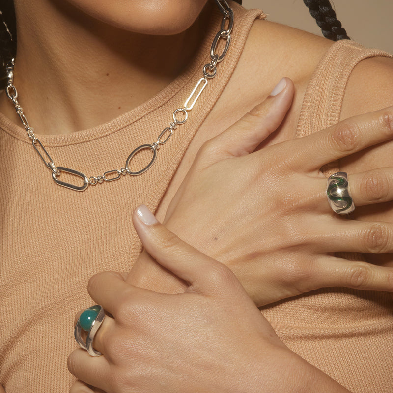 Serpent Ring in Silver