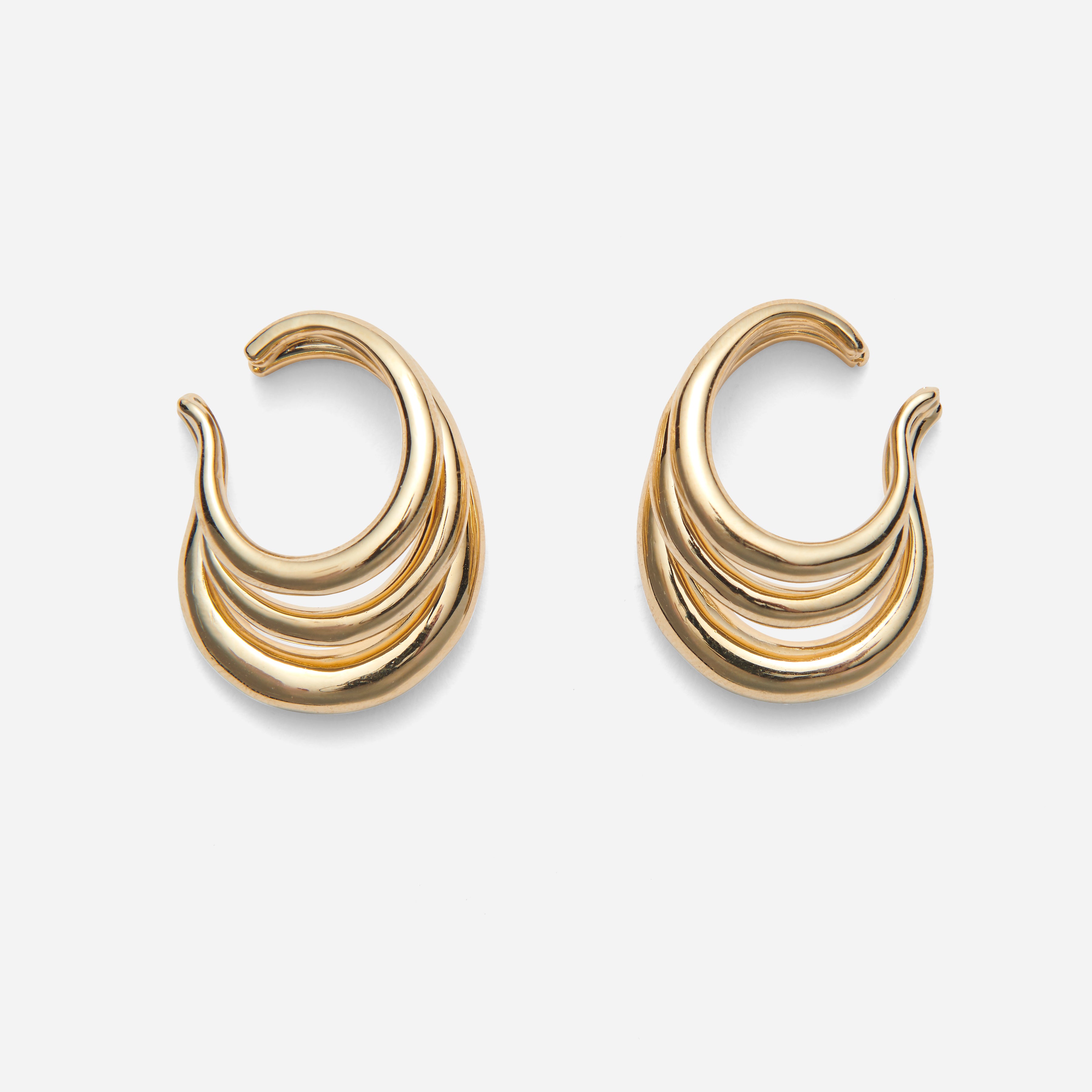 Triple Lair Ear Cuffs in Gold