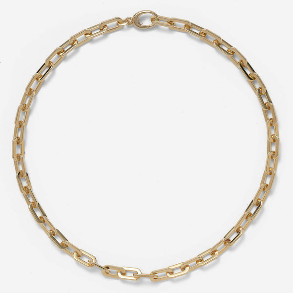 Octagon Chain Necklace in Gold