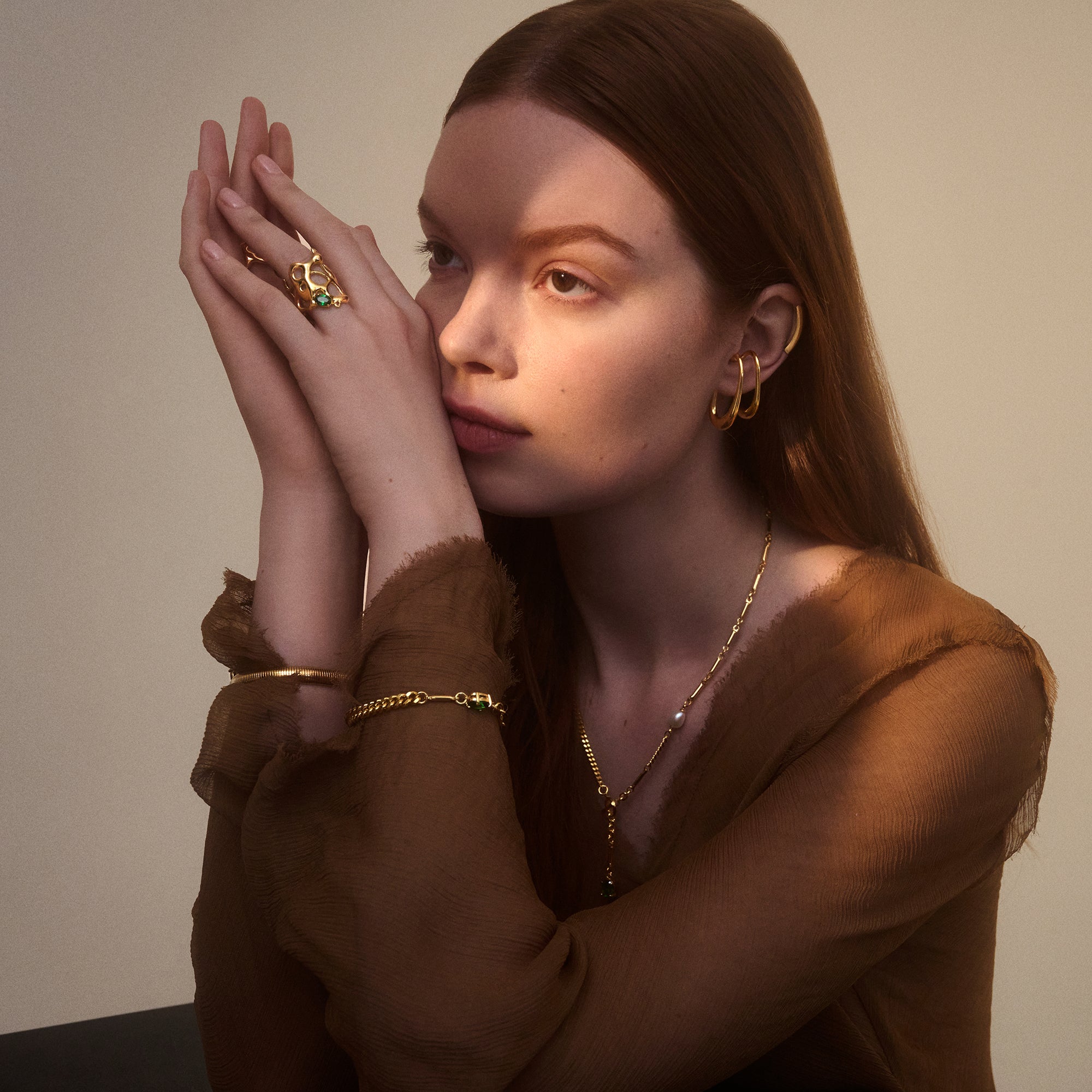 Aria Necklace in Gold