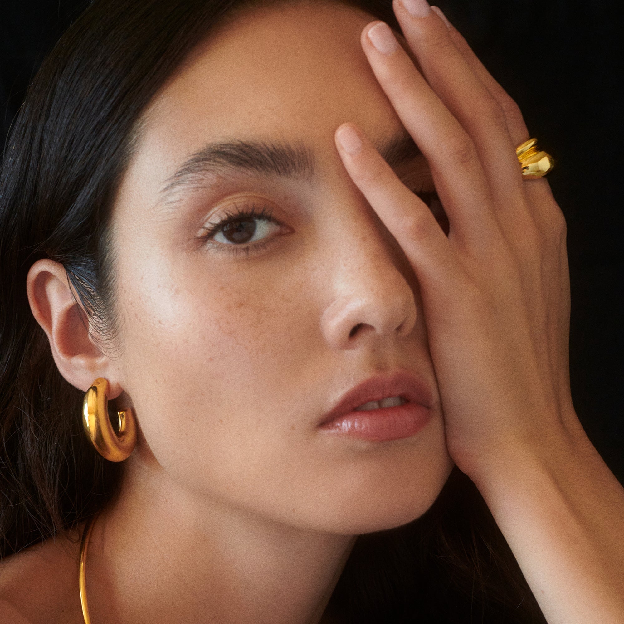 Bubble Hoops in Gold