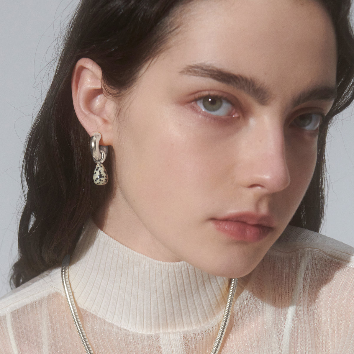 Dalmatian Hoops in Silver