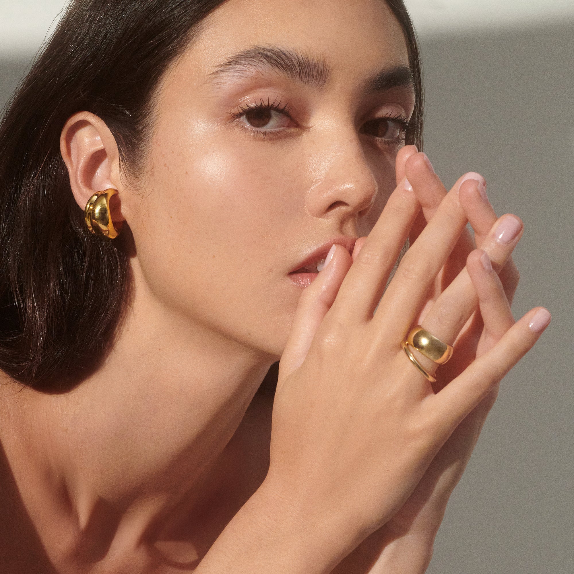 Double Bubble Ear Cuffs in Gold