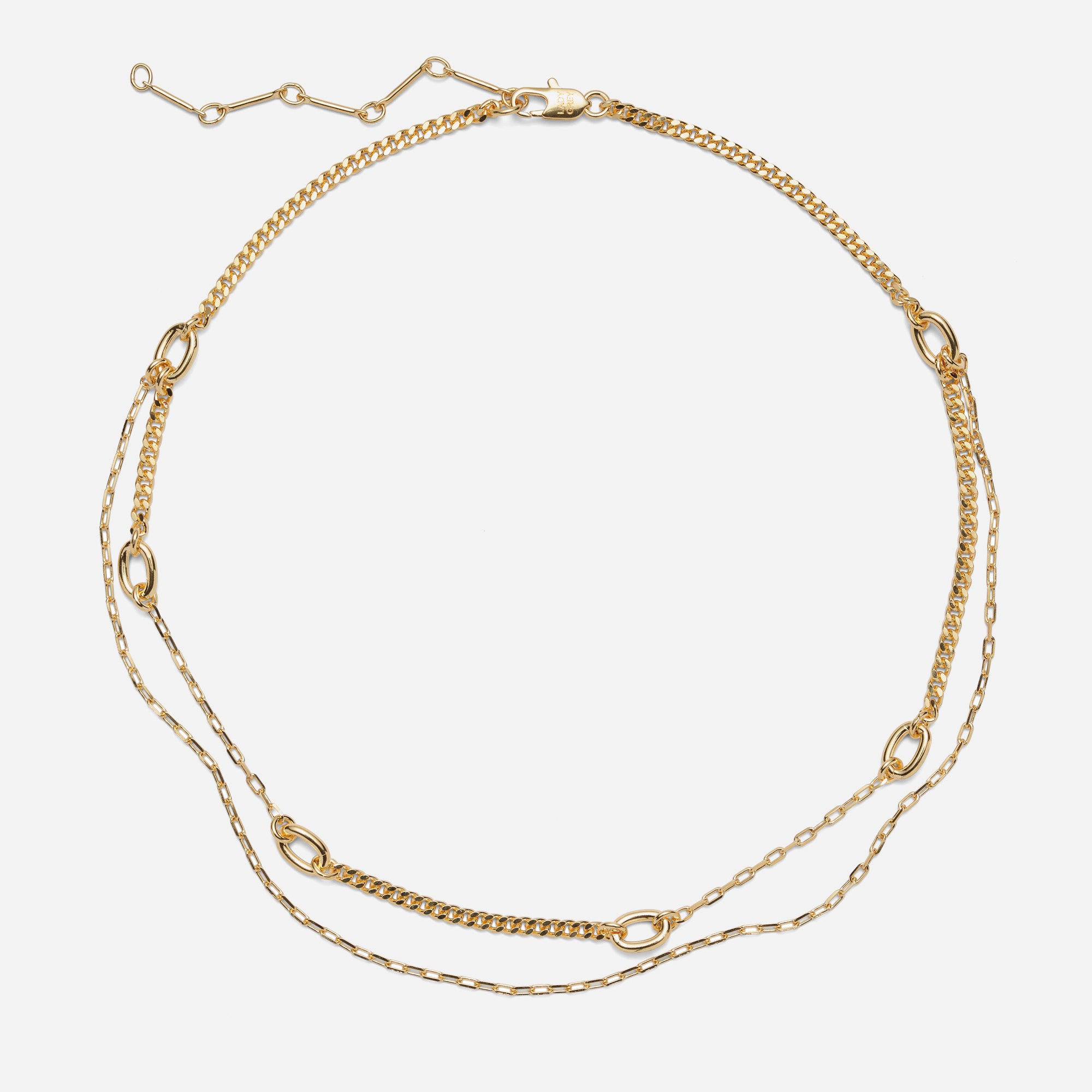 Lady Grey delicate layered chain necklace in gold