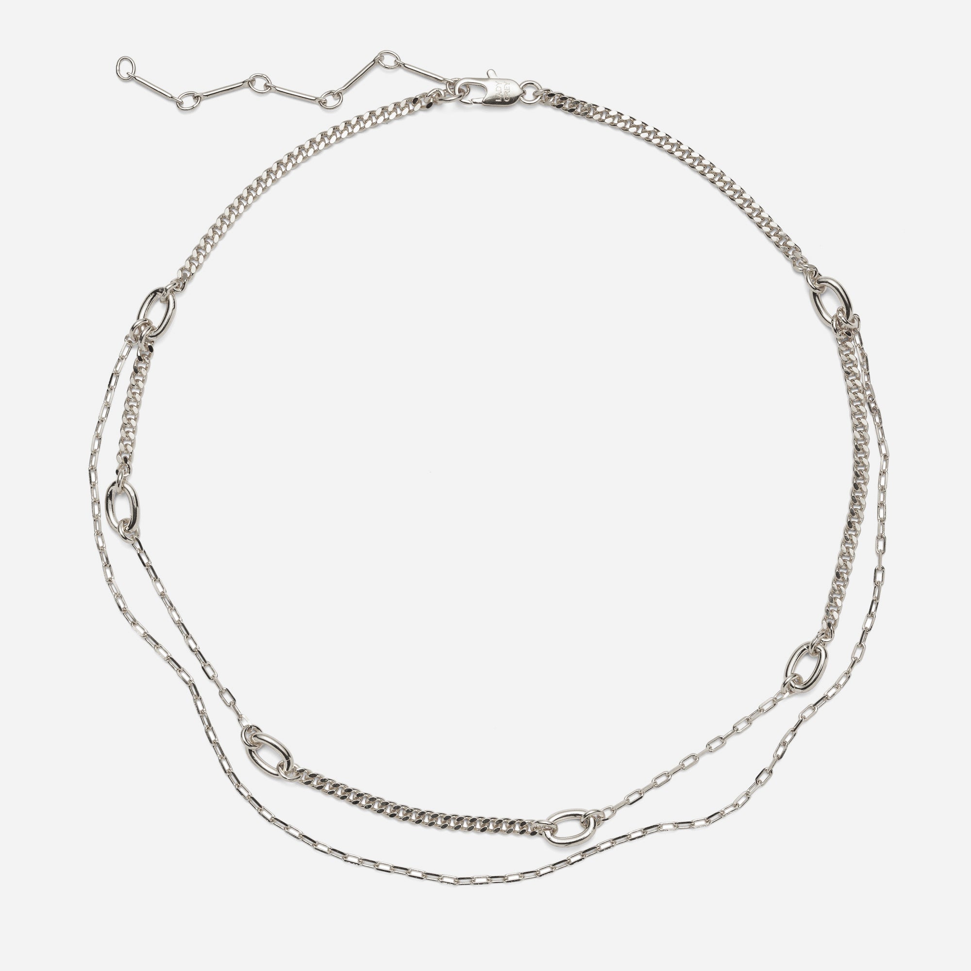 Layered Chain necklace in silver by Lady Grey