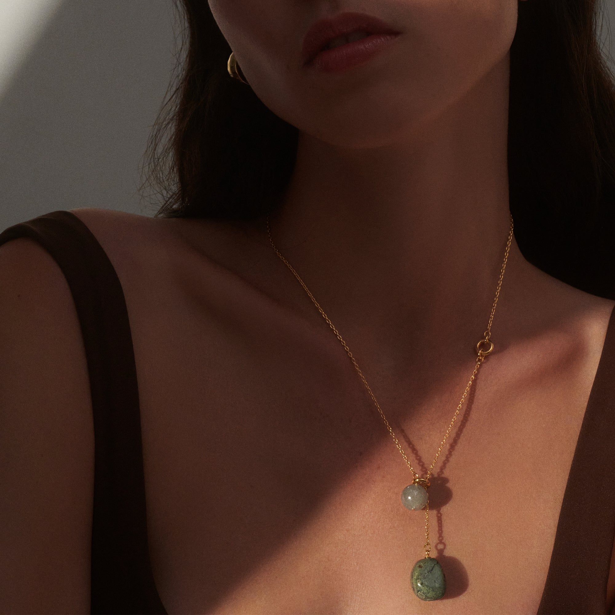 Jasper Necklace in Gold