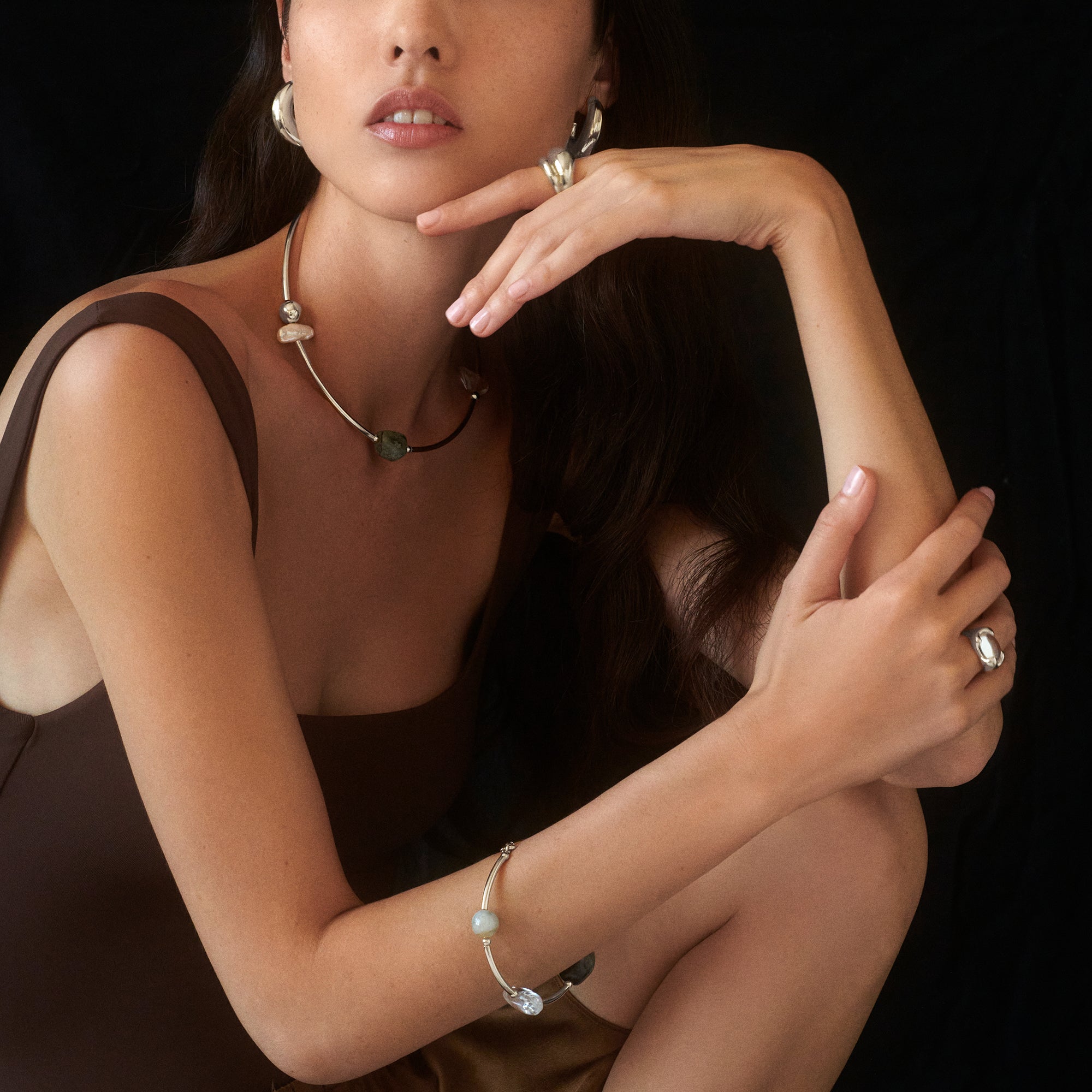 Kaia Necklace in Silver