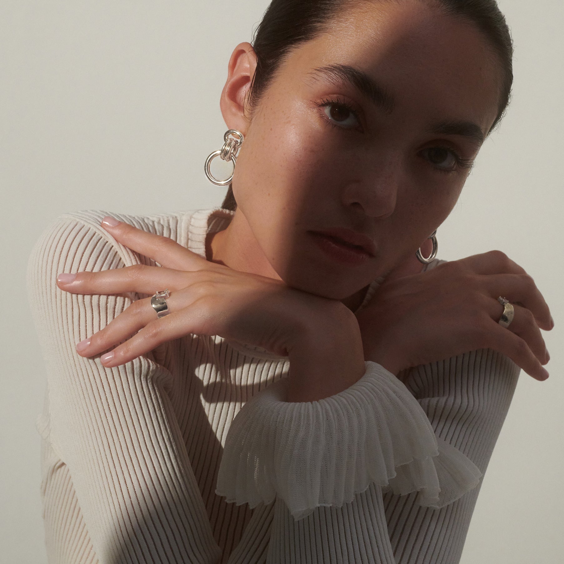 Mina Earrings in Silver