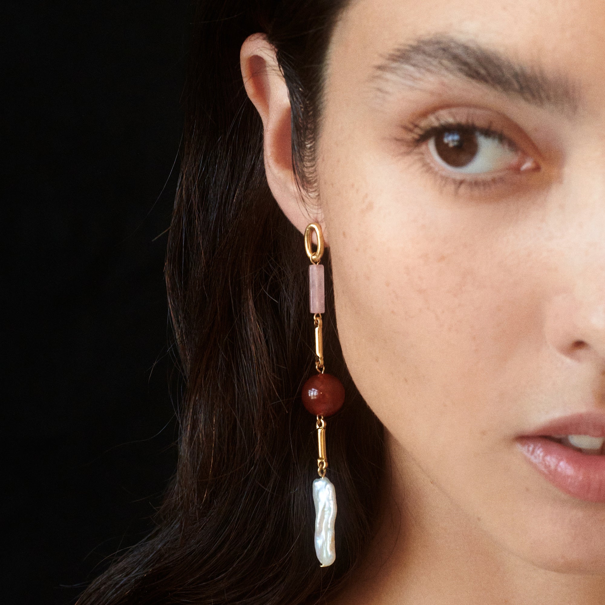 Roses Earrings in Gold