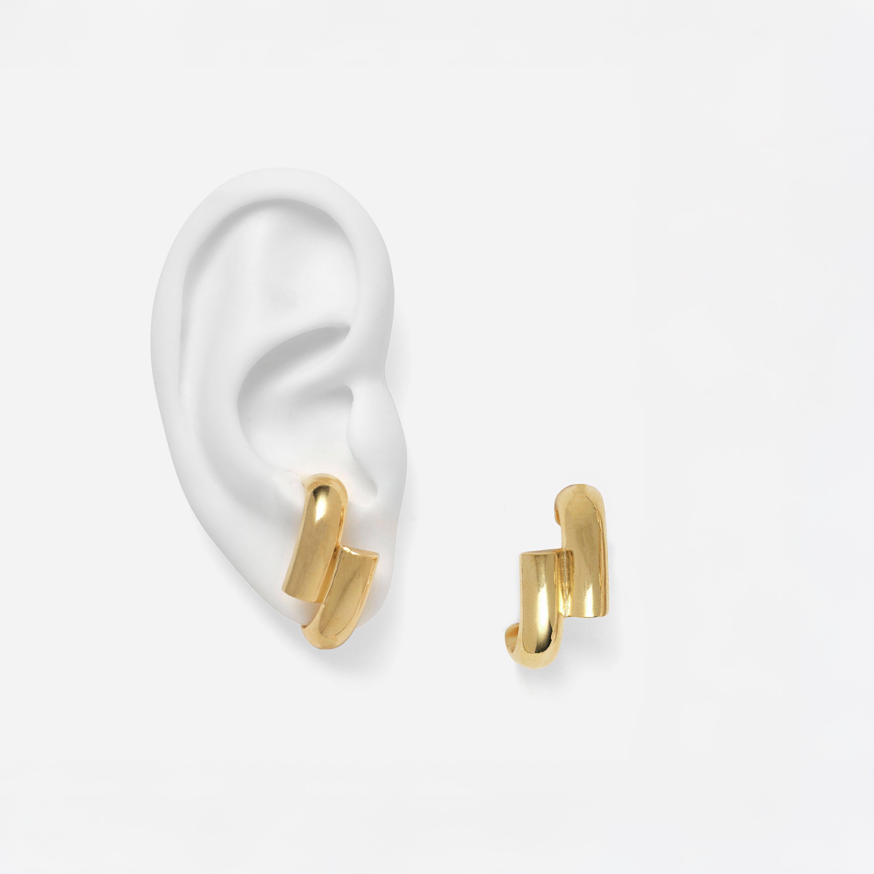 Shift Earrings in Gold