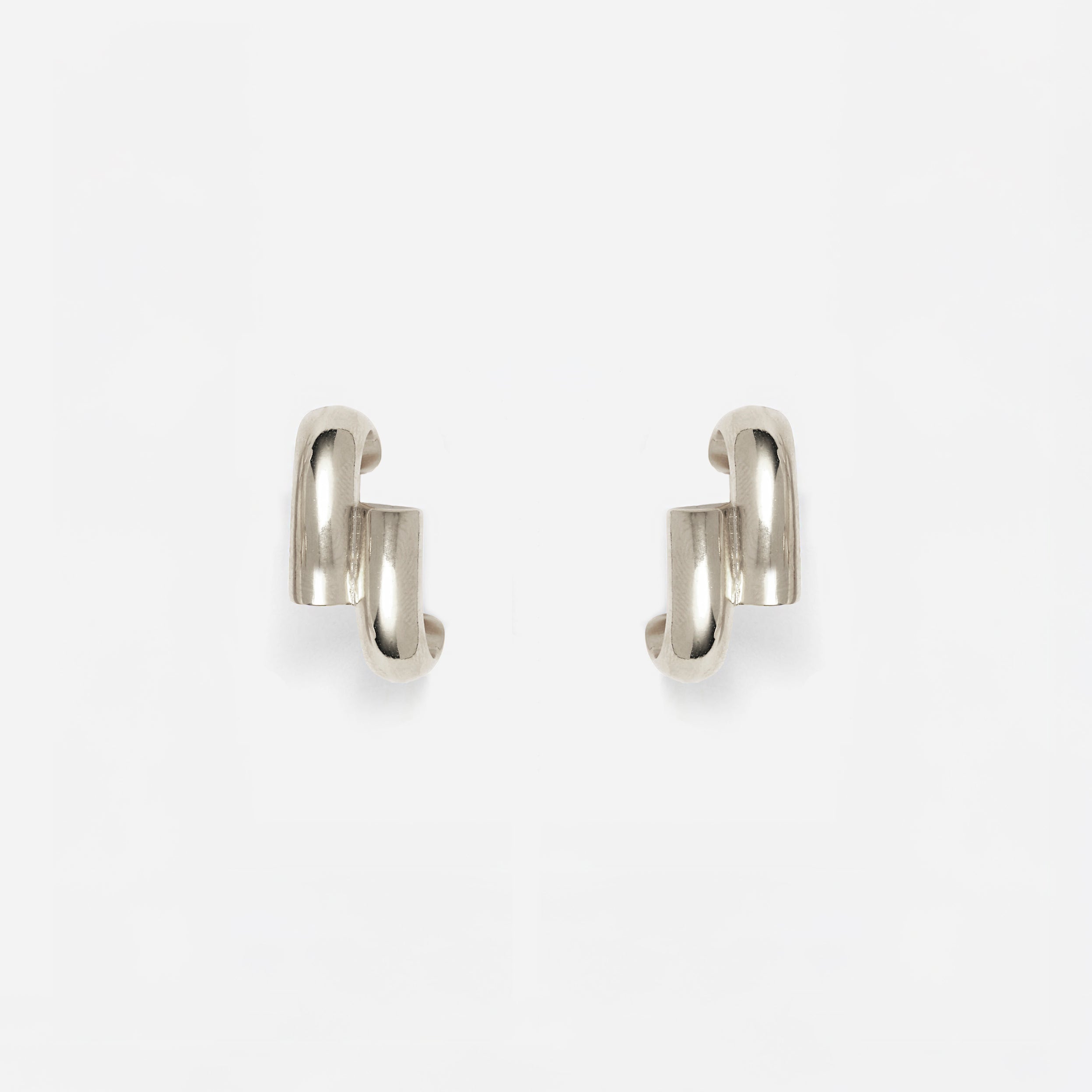 Shift Earrings in Silver