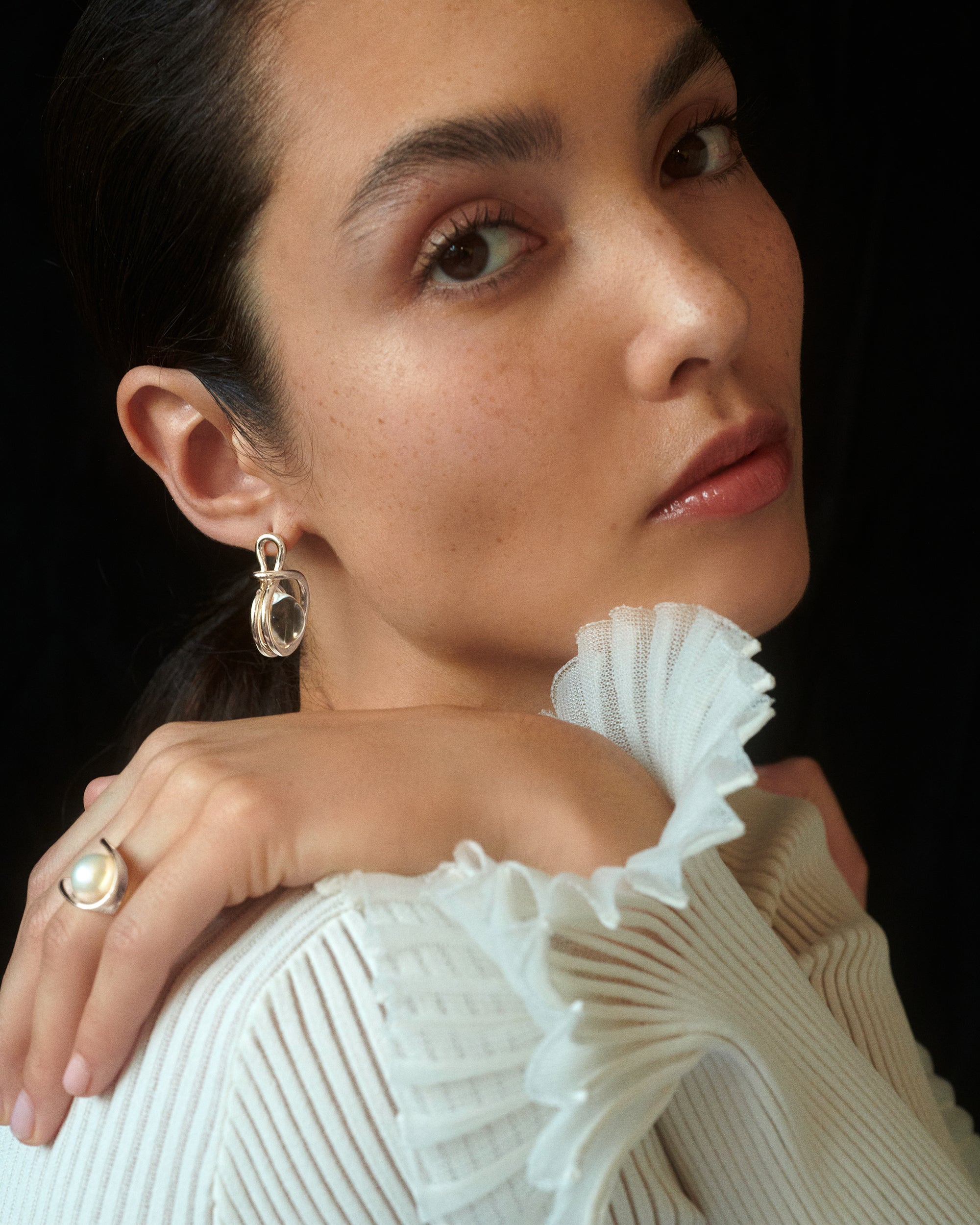 Sling Earrings in Silver