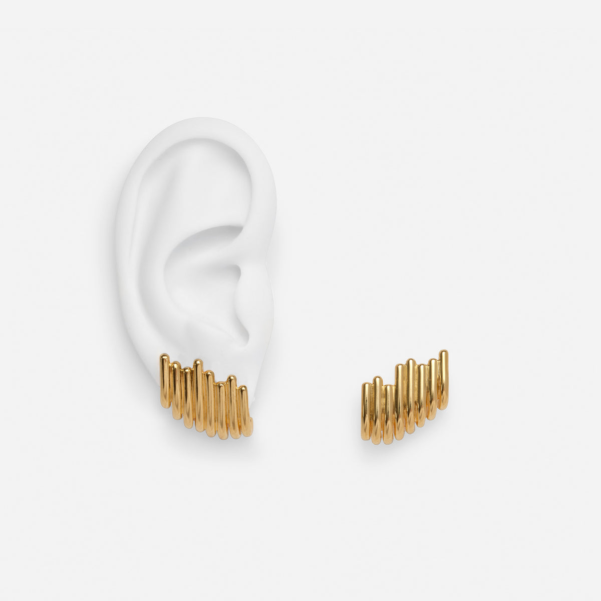 Strata Earrings in Gold