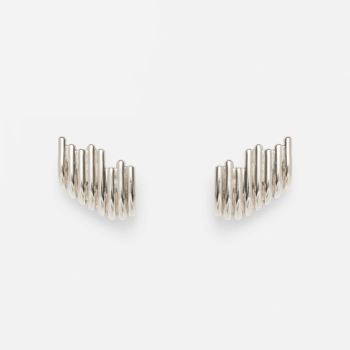 Strata Earrings in Silver