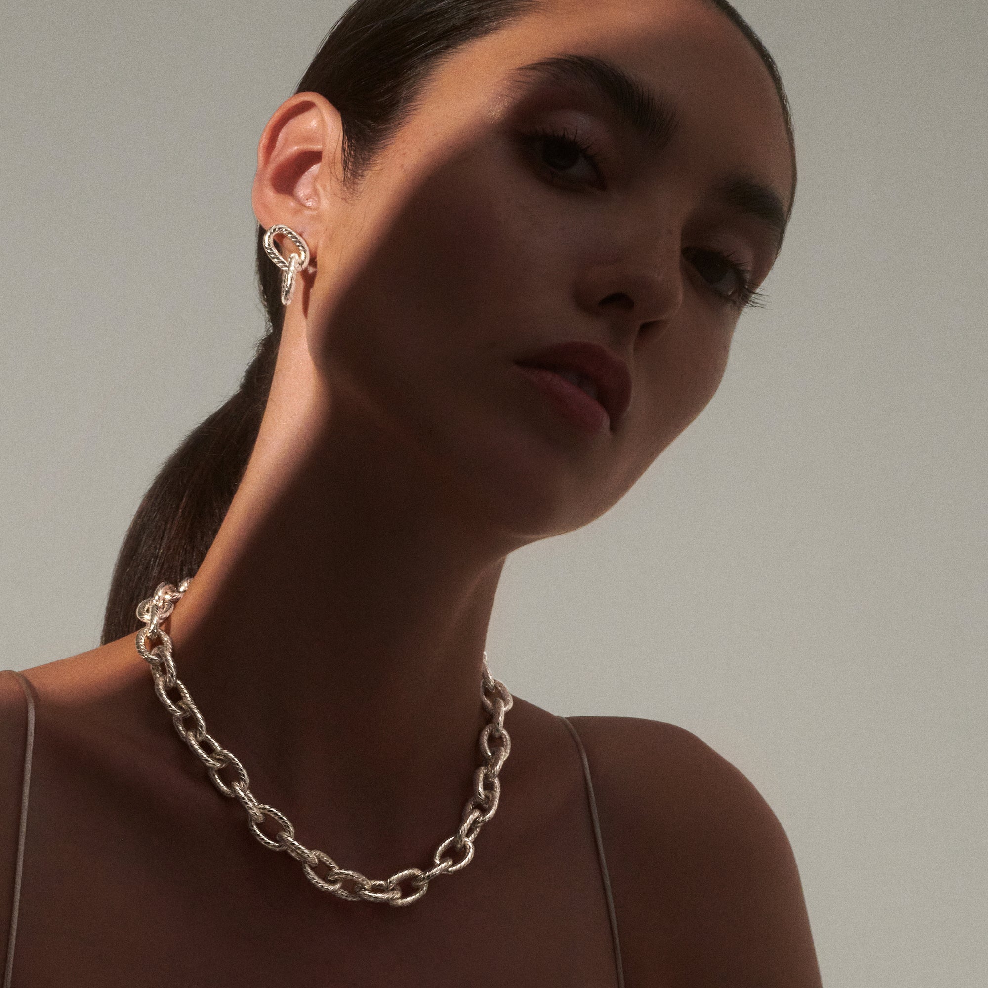 Tex Earrings in Silver