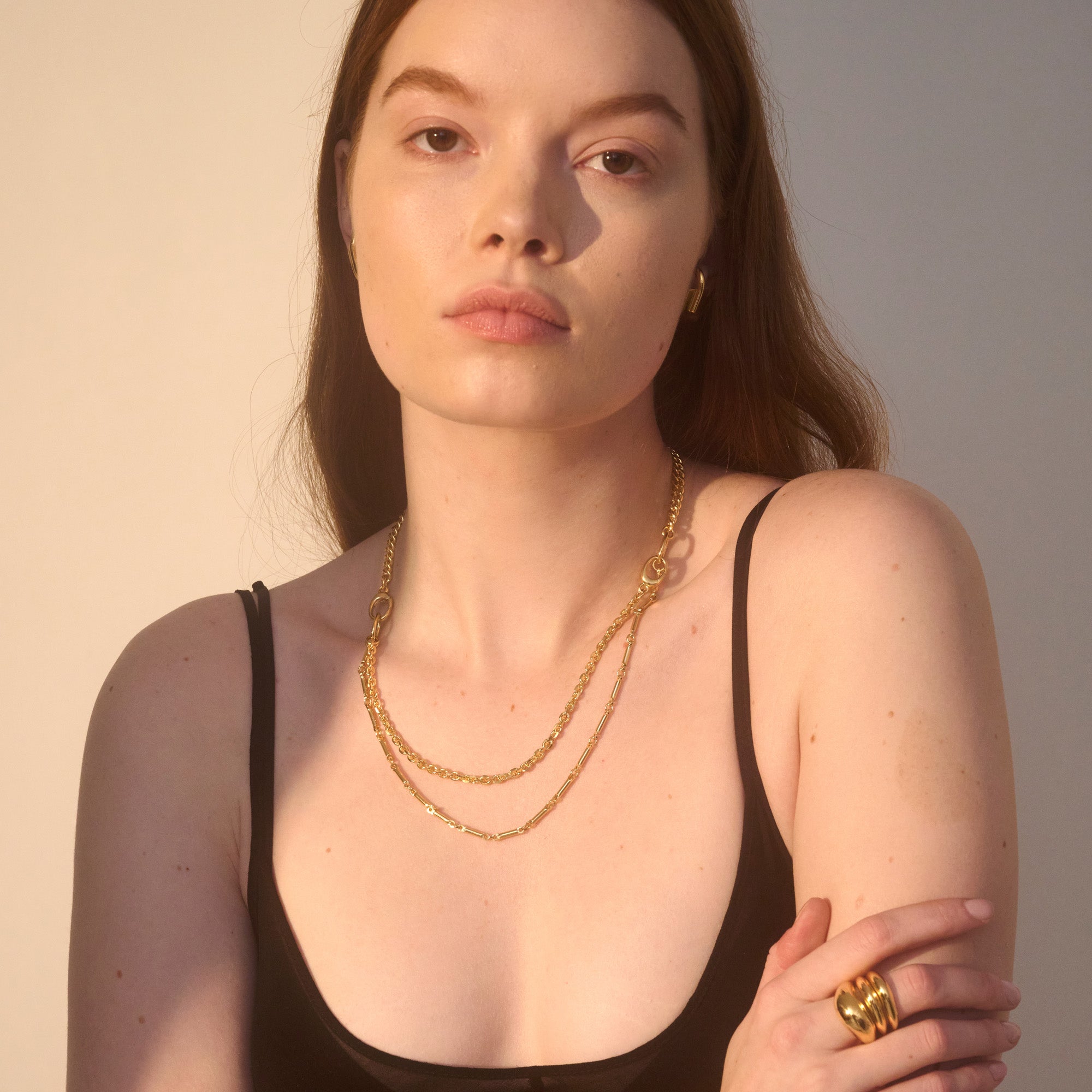 Triplet Necklace in Gold