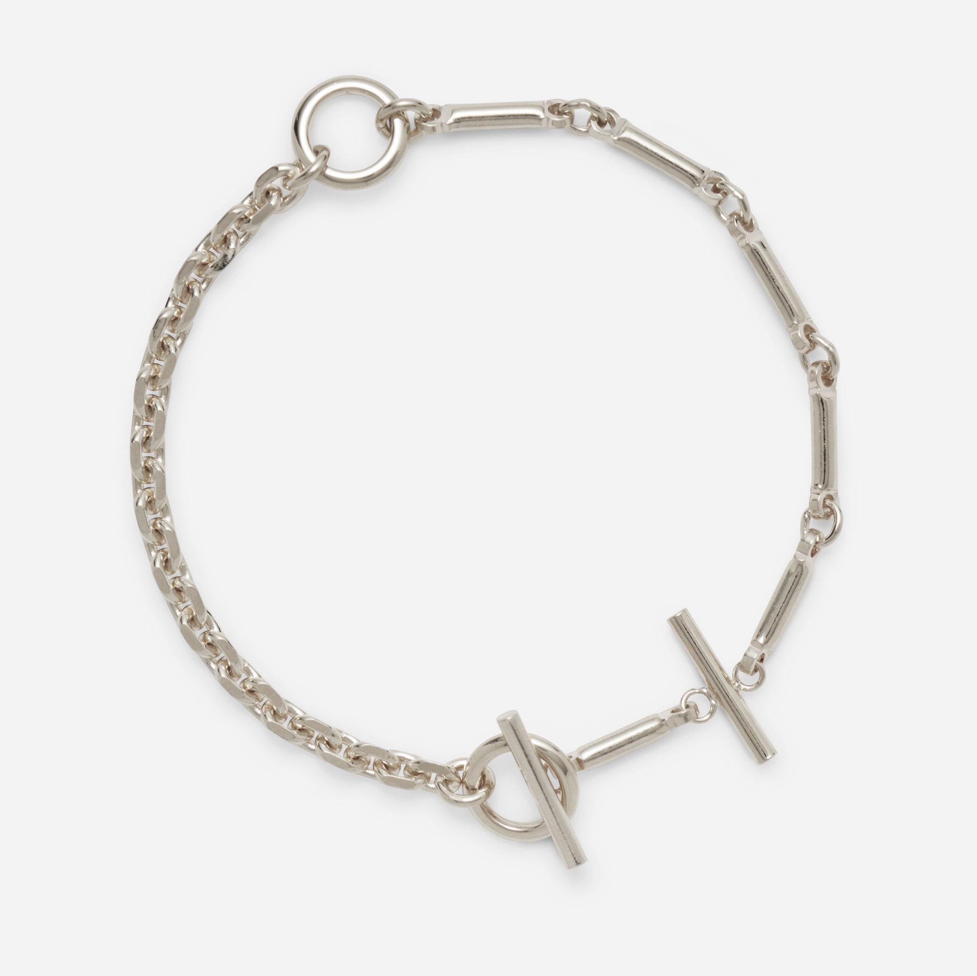 Triplet Toggle Bracelet in Silver