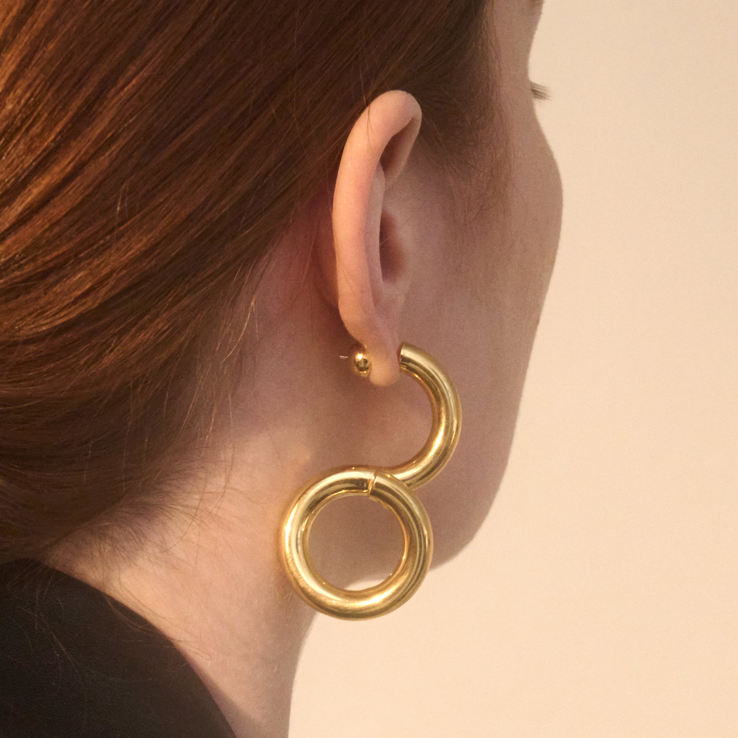 Whirl Earrings in Gold