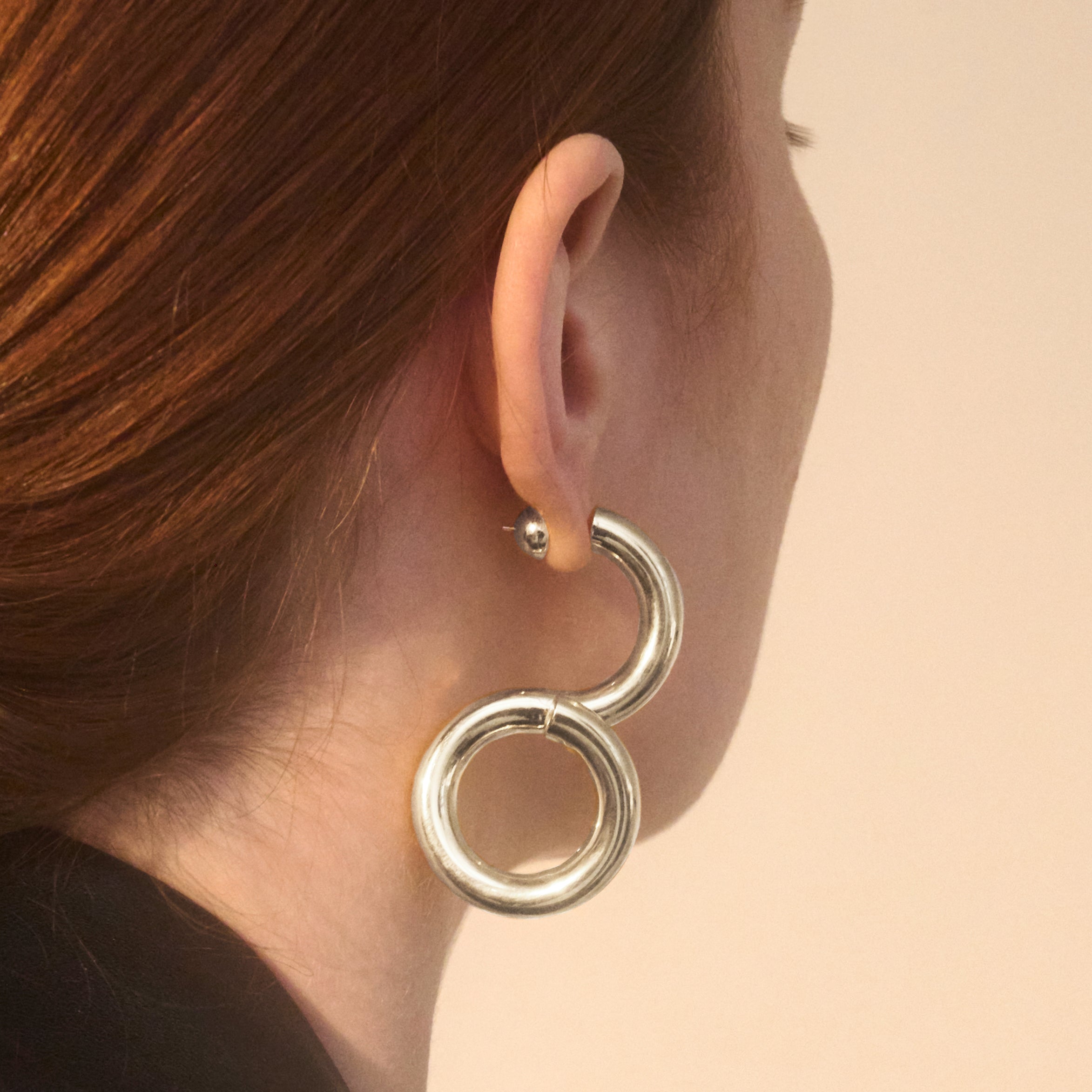 Whirl Earrings in Silver