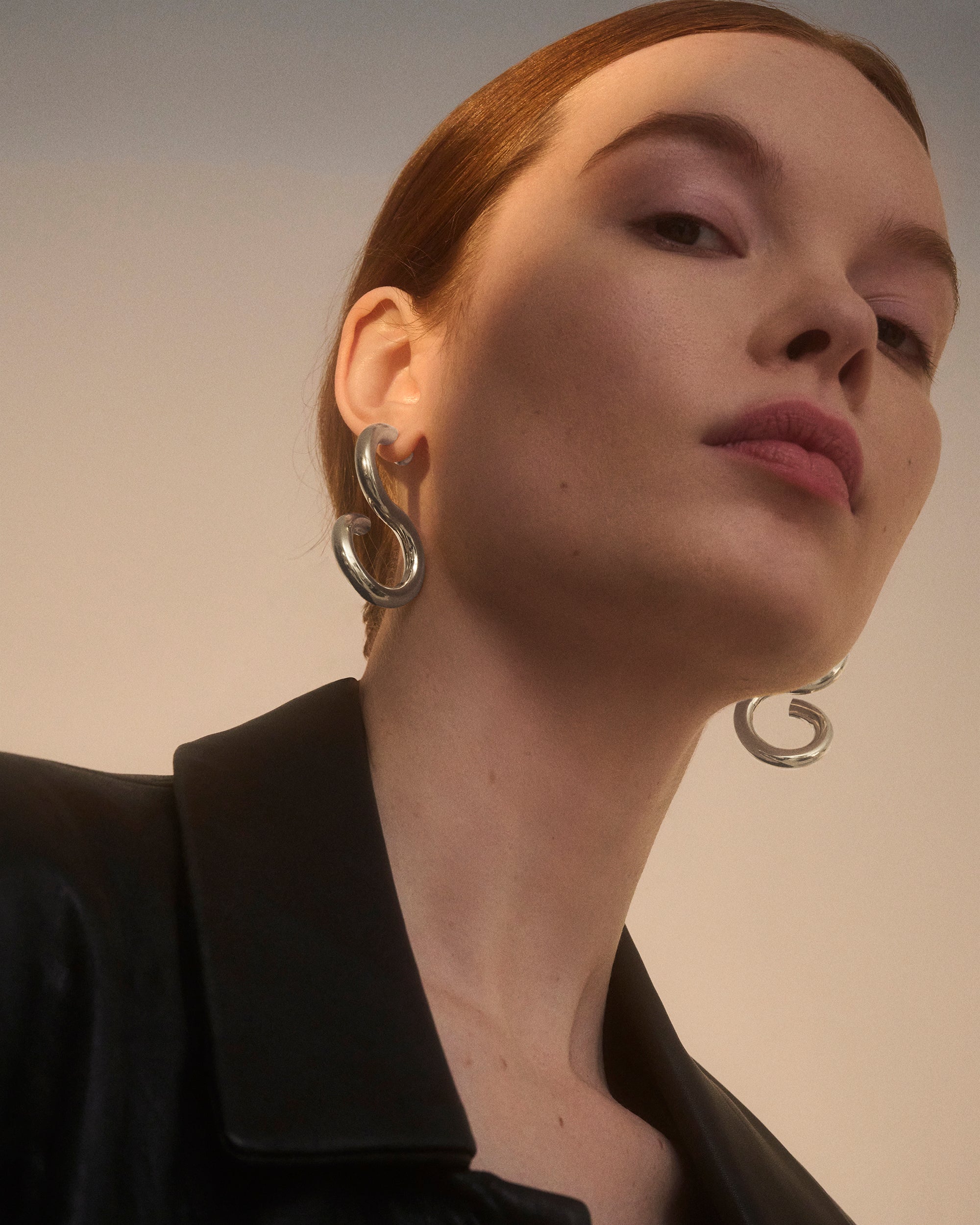 Whirl Earrings in Silver