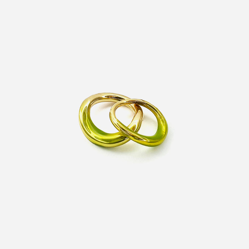 Glazed Duo Ring Set in Gold