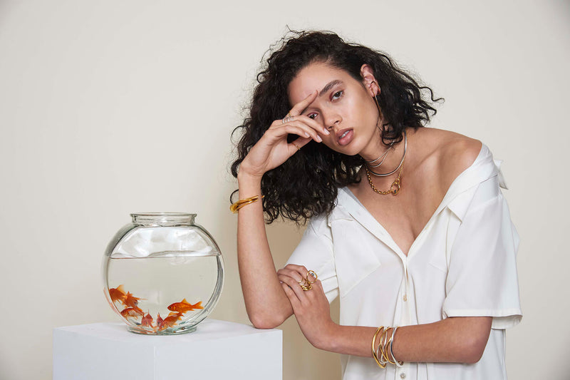 Wave Collar Set in Gold