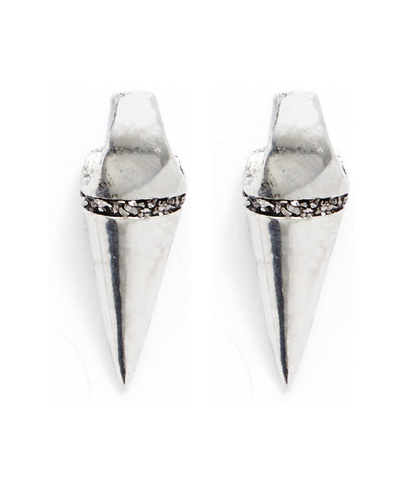 Axis Earrings in Silver or Gold with Bismuth
