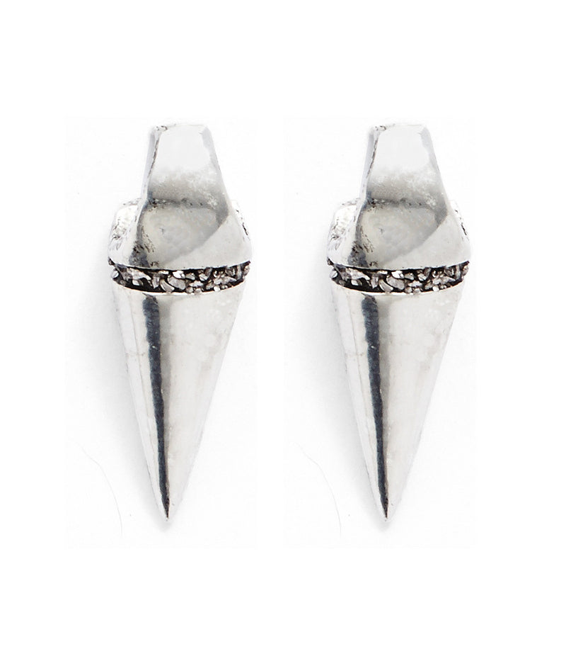 Axis Earrings in Silver or Gold with Bismuth