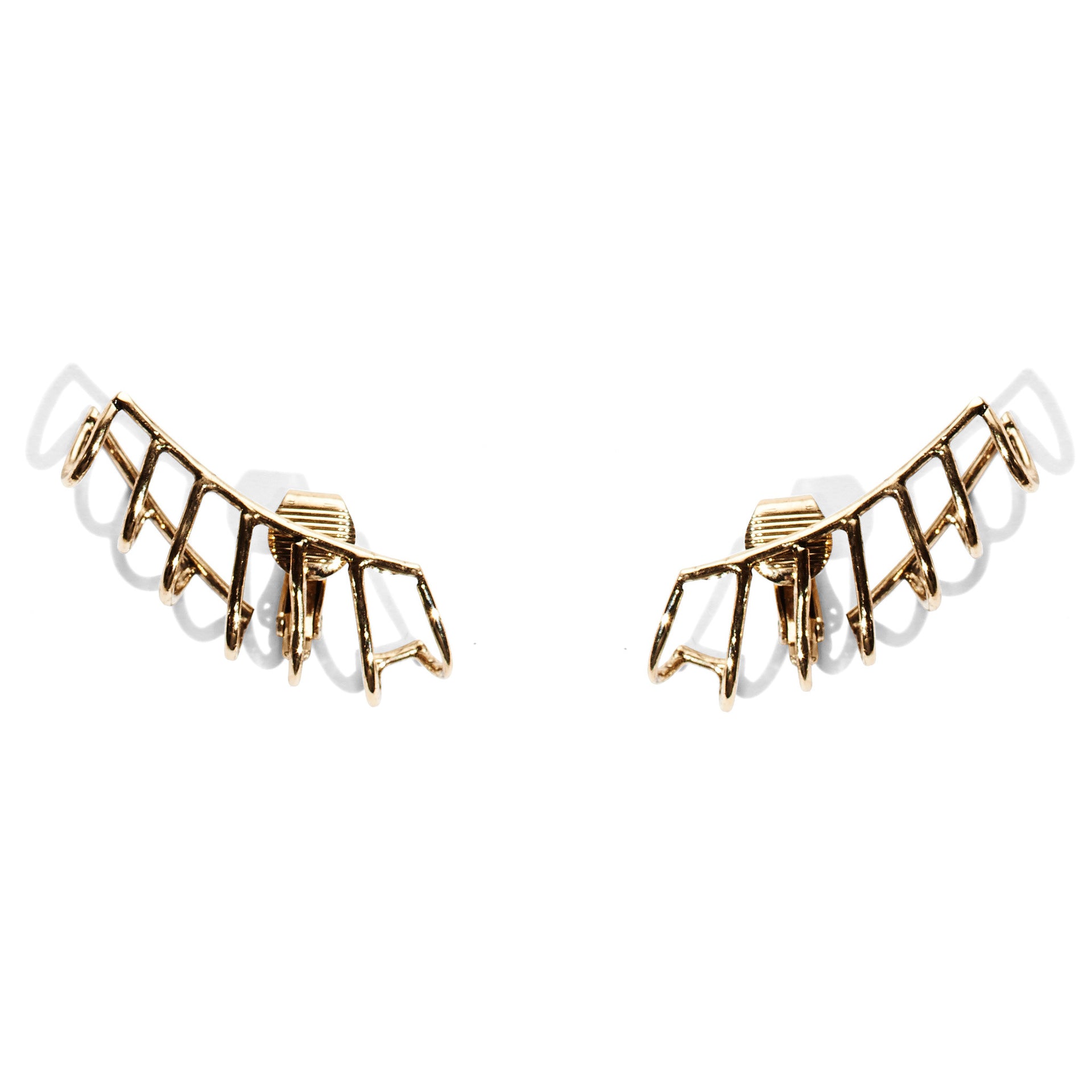 Cage Earrings Gold