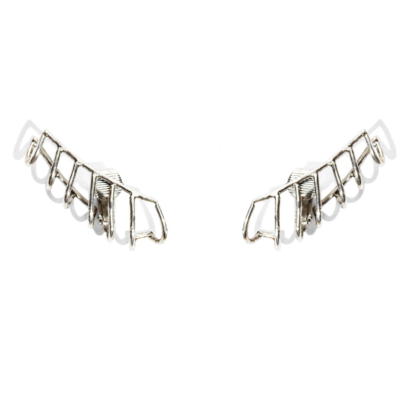 Cage Earrings in Silver