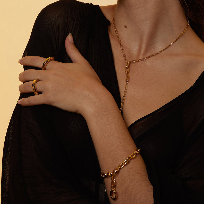 Lady Grey Rein Necklace in Gold