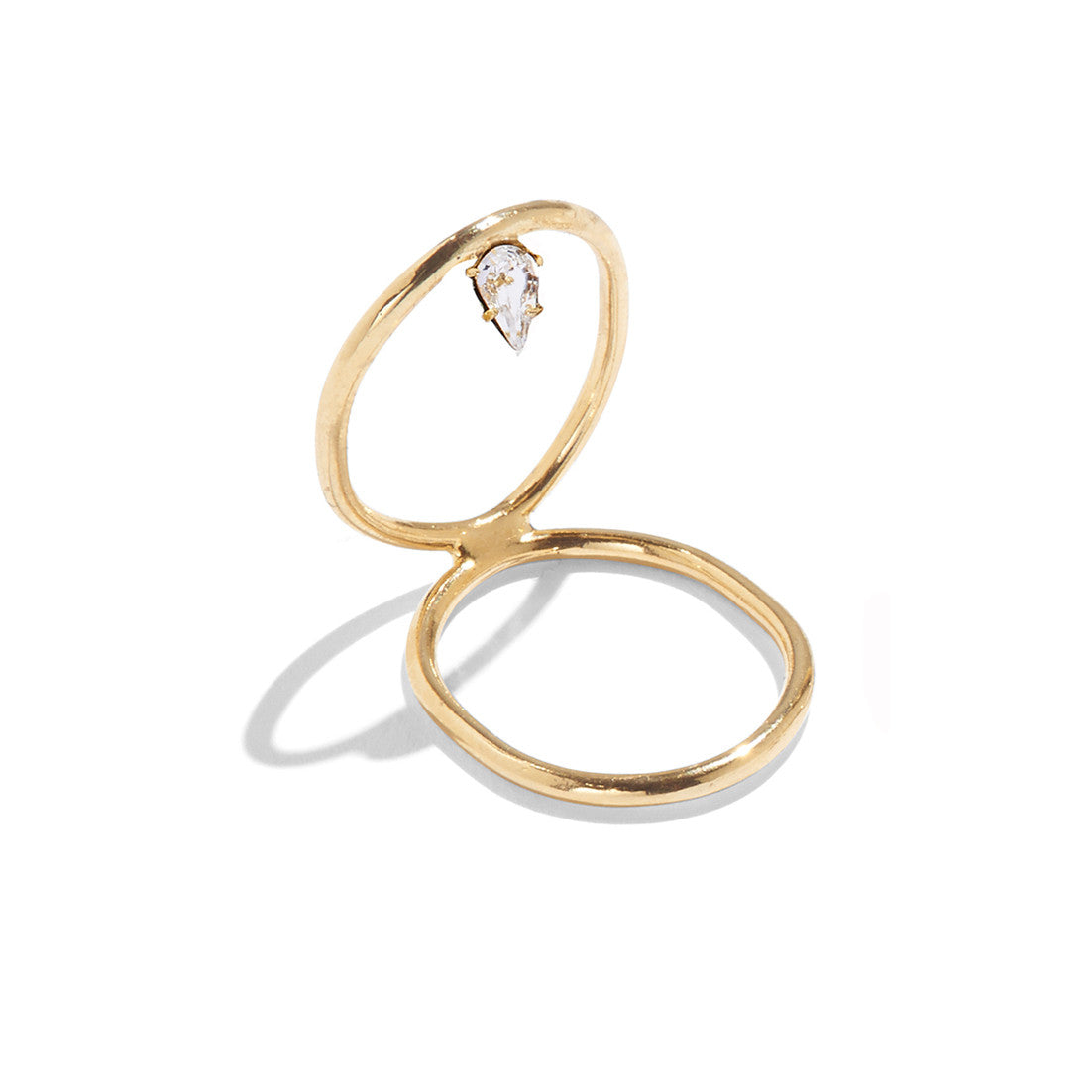 Crystal Infinity Ring Gold Swarovski Crystal