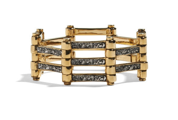 Channel Link Bracelet in Gold with Bismuth