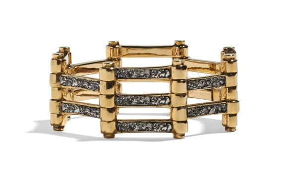 Lady Grey Jewelry Gold Channel Link Bracelet Bismuth
