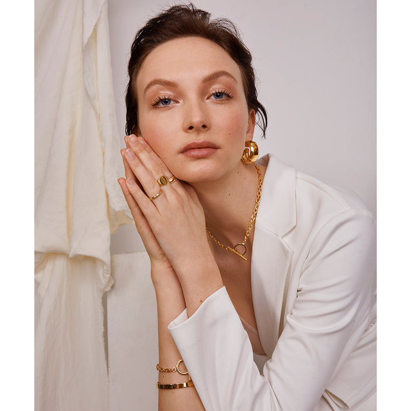 Signature Ring Set in Gold