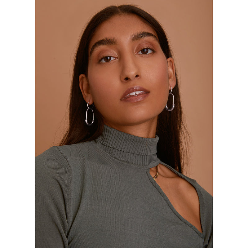 Lady Grey Jewelry Mini 8 Earring in Silver