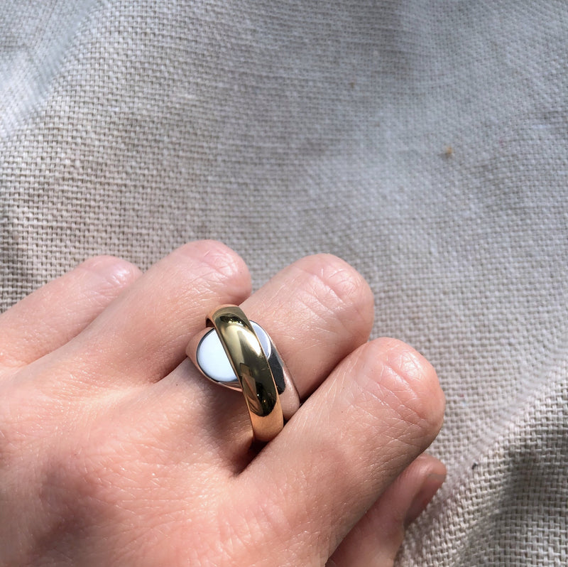 Lady Grey Jewelry Perennial Ring in Rhodium and Gold