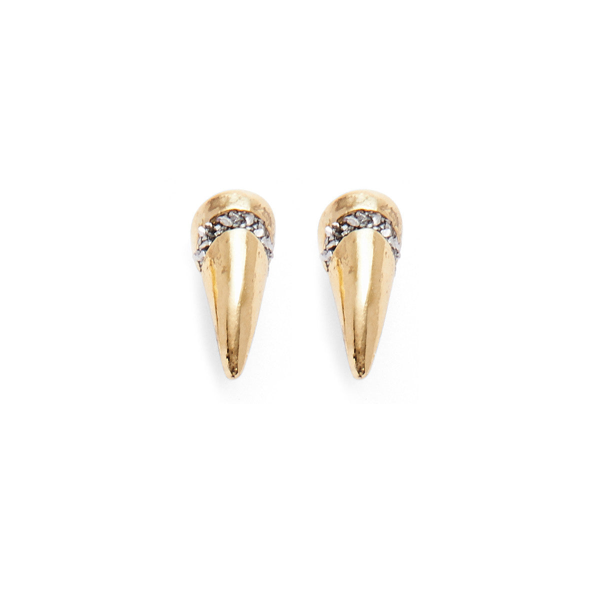Fang Earrings Gold Bismuth