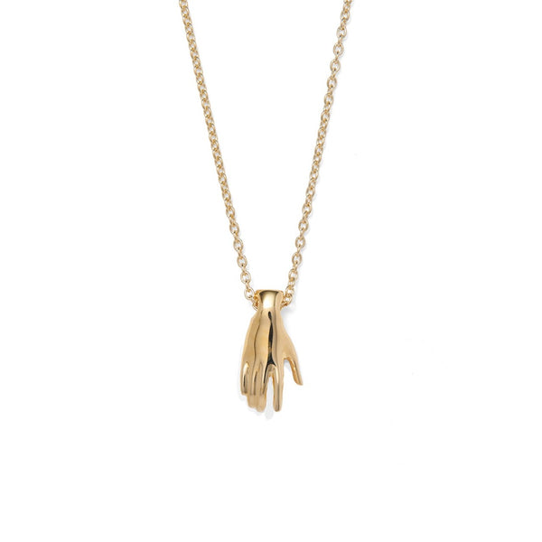 Hand Necklace in Gold
