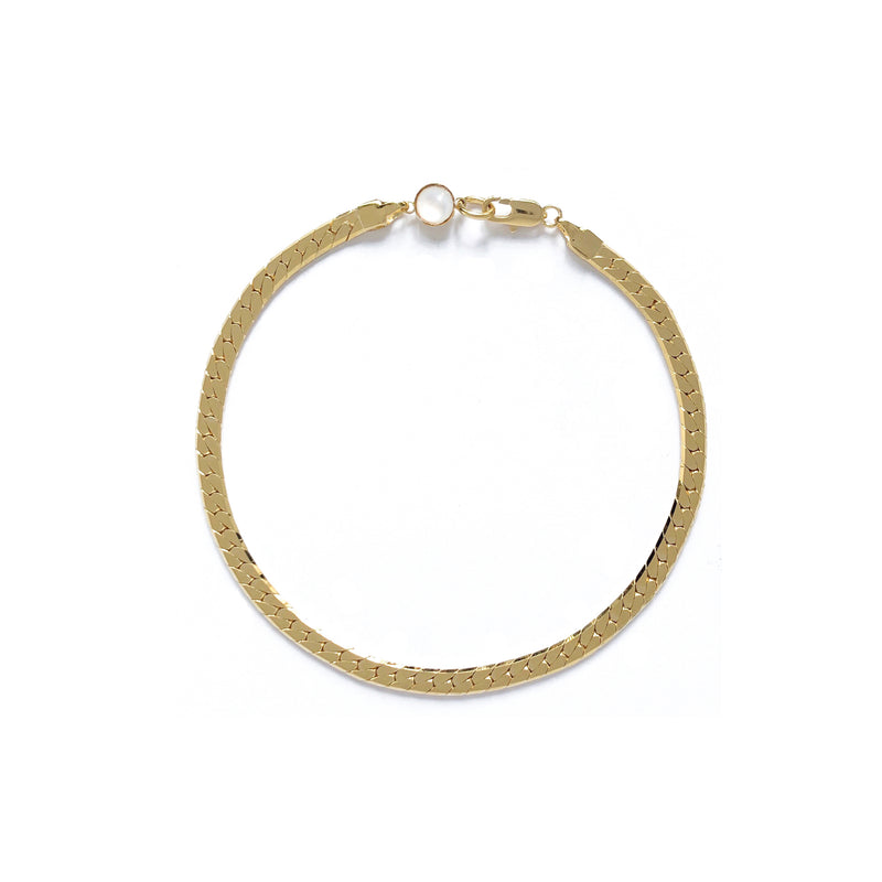Herringbone Bracelet/Anklet in Gold