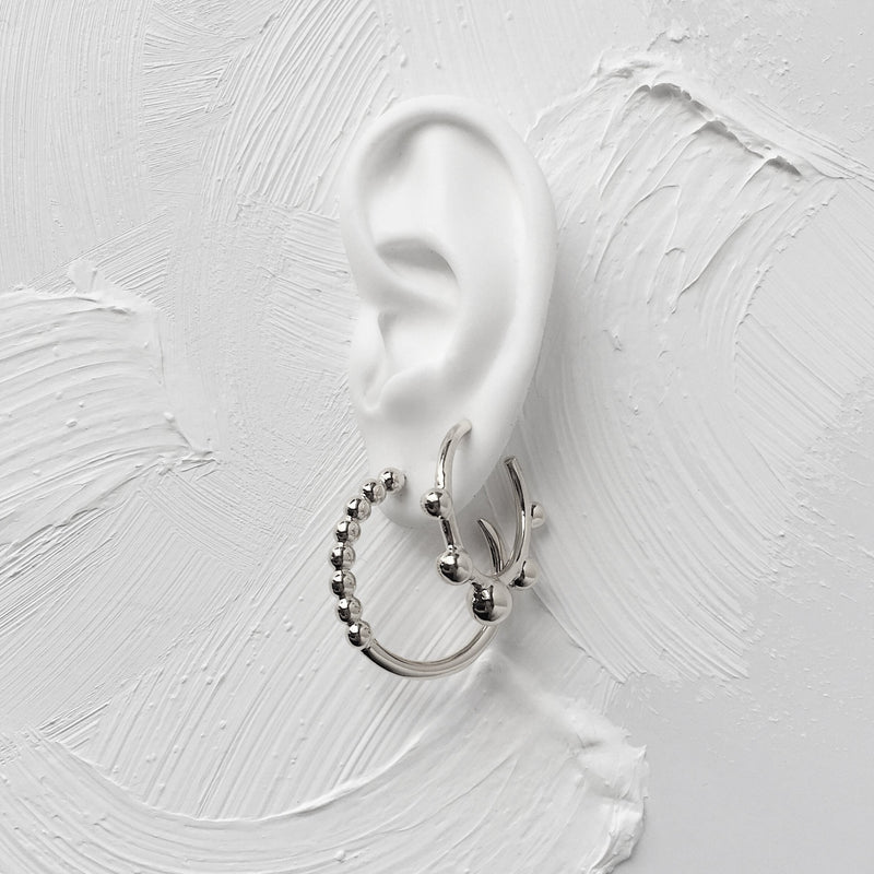 Rise Hoops in Silver