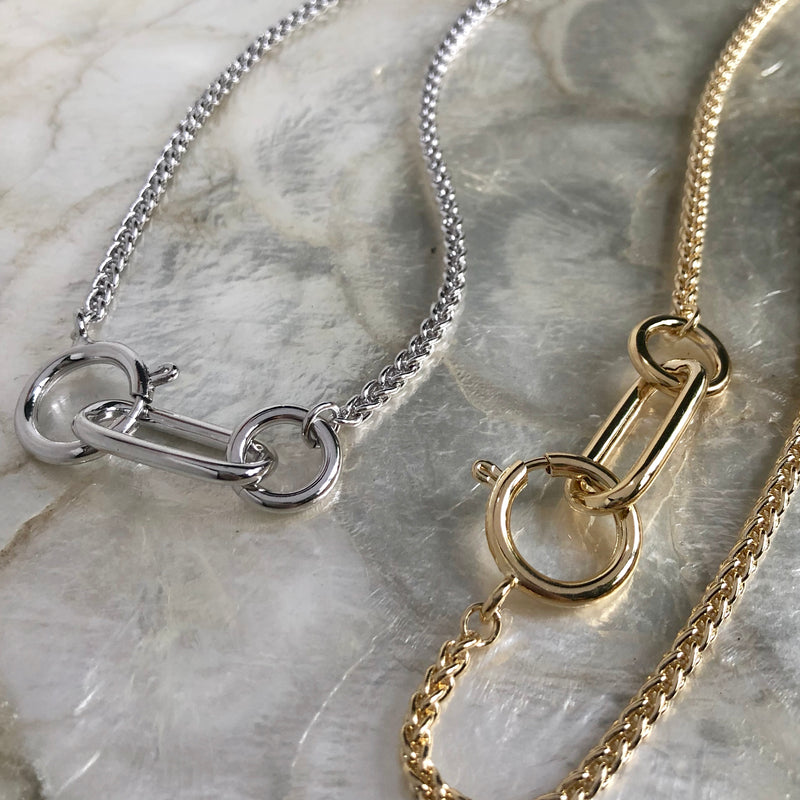 Lady Grey Jewelry Plait Necklaced in Rhodium