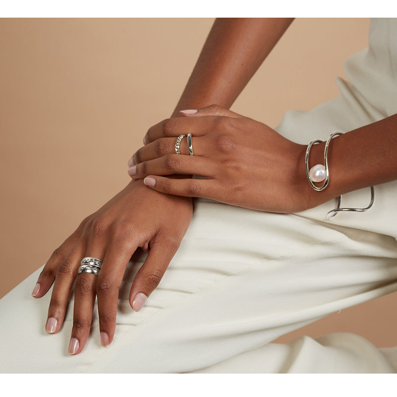 Chain Signet Ring in Silver