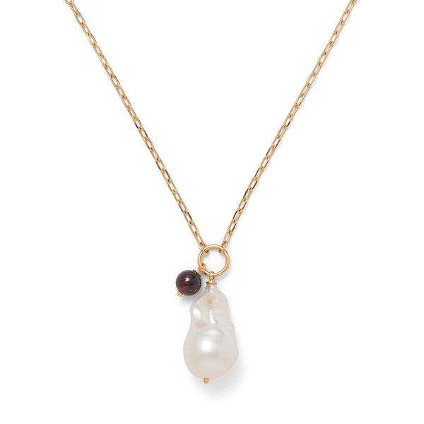 Baroque Duo Necklace in Gold