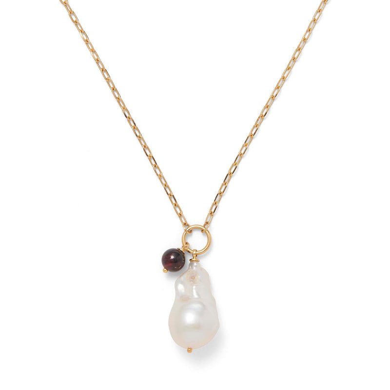 Baroque Duo Necklace in Gold