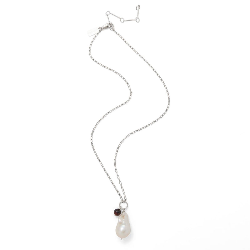 Baroque Duo Necklace in Silver