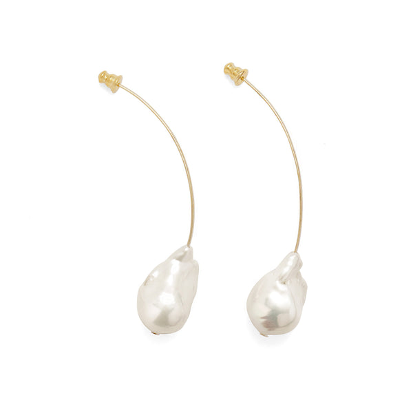Baroque Pearl Earring in Gold