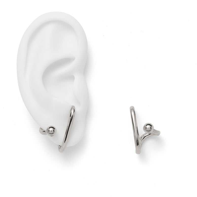 Clutch Earring in Silver