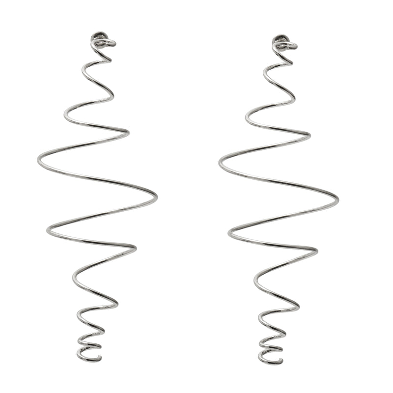 Lady Grey Jewelry Coil Earring in Rhodium